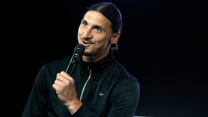 Švédsky futbalový reprezentačný útočník Zlatan Ibrahimovič.