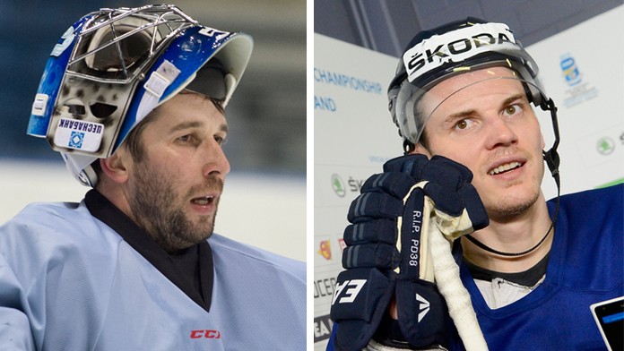 Dvojica strieborných medailistov z MS 2012 Ján Laco (vľavo) a Tomáš Kopecký.