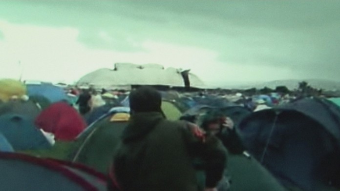 Archívne zábery zrúteného stanu na Pohode.