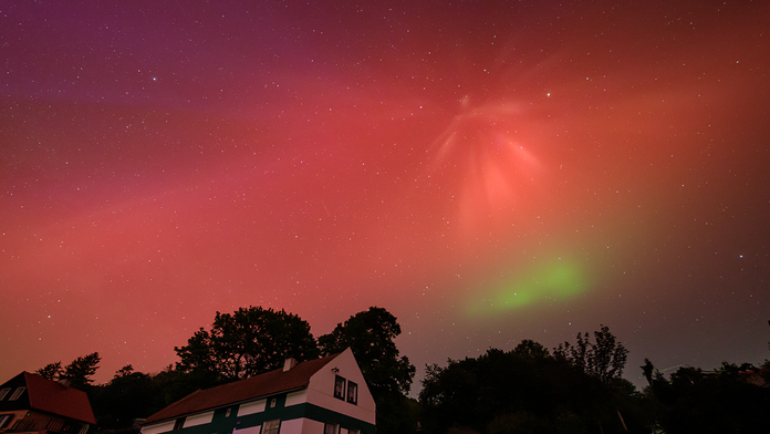 Aurorálny anjel nad Záhořicami. 