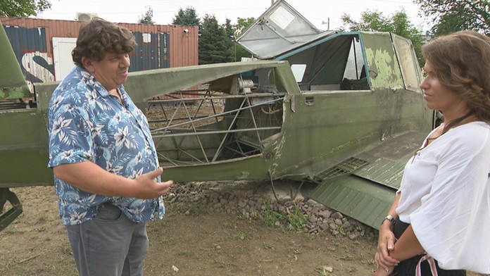 Rudolf Felšöci s reportérkou magazínu Reflex Luciou Lukušovou.