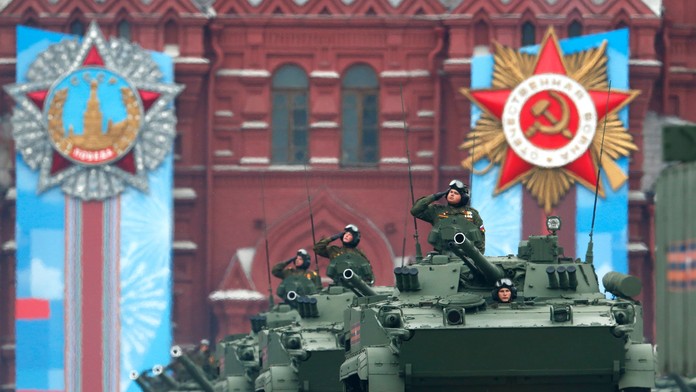 Vojenská prehliadka v Moskve.