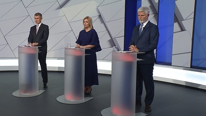 Posledná debata troch kandidátov na prezidenta ČR.