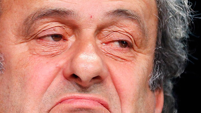Suspendovaný prezident UEFA Michel Platini na archívnej snímke.