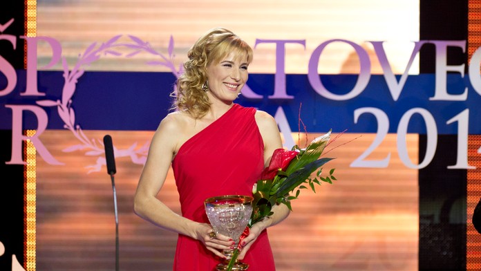 Na snímke víťazka ankety Športovec roka 2014 Anastasia Kuzminová