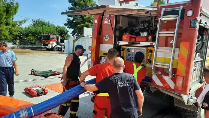 Slovenskí hasiči v Grécku