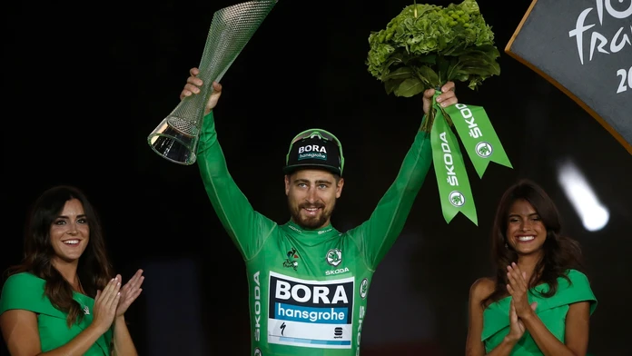 Peter Sagan získal svoj siedmy zelený dres pre víťaza bodovacej súťaže na 106. ročníku prestížnych pretekov Tour de France..jpg