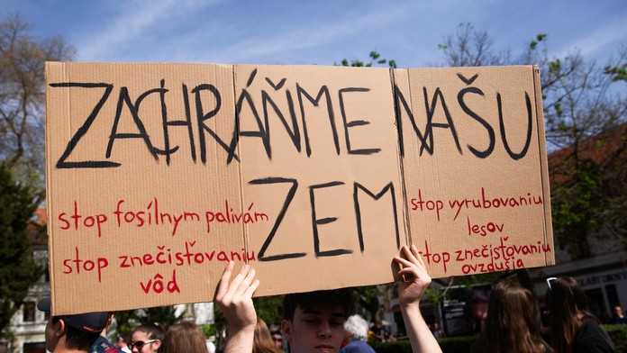Protest v Bratislave.