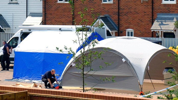 Polícia v Amesbury.