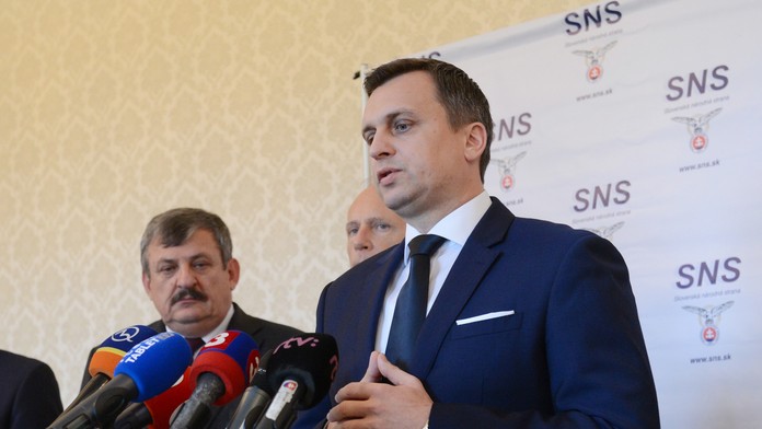 Na snímke predseda SLovenskej národnej strany (SNS) Andrej Danko