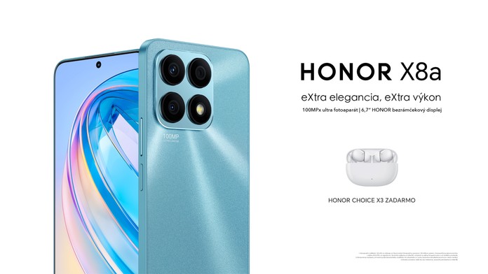 Štýlový smartfón za atraktívnu cenu, HONOR X8a je už na Slovensku. Prináša zdokonalený fotoaparát a displej a ako bonus slúchadlá zadarmo