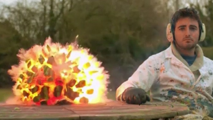 Výbuch melónu spomalene