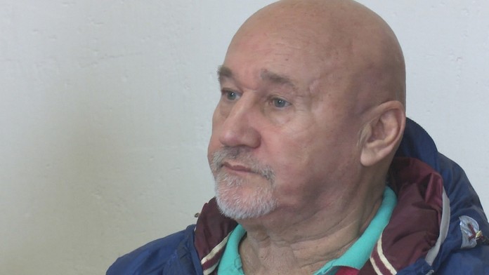 Interiér kostola v obci Davidov.