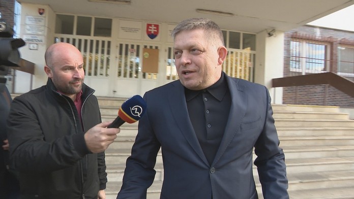 Robert Fico po výsluchu.