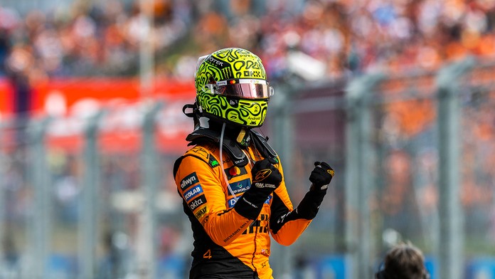 Brit Lando Norris bol v Maďarsku najrýchlejší.