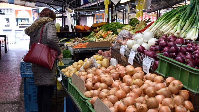 ľudia, miletičova, nákup, ovocie, zelenina