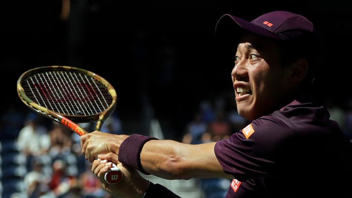 Japonský tenista Kei Nišikori na US Open.