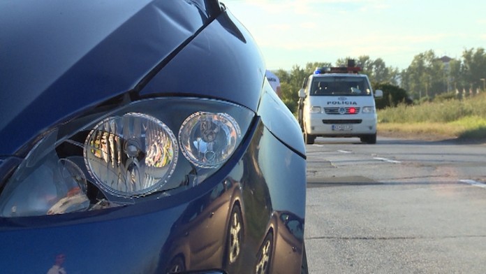 Záber z miesta nehody.