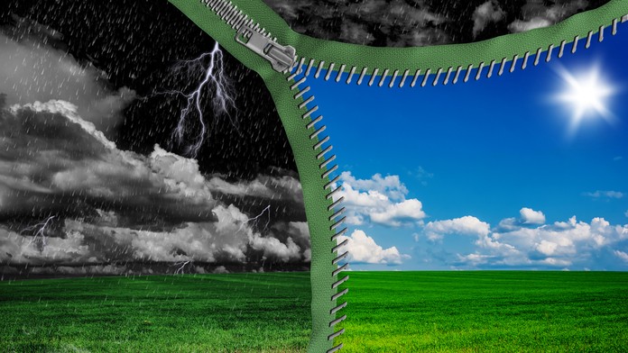 Slnečné a daždivé počasie