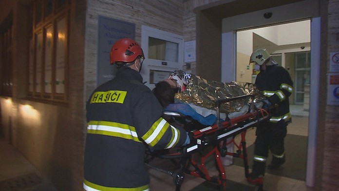 Zachránený muž z jaskyne v Hubinej pri Piešťanoch.