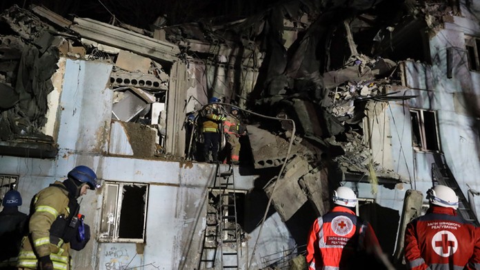 Ruský útok na Záporožie.