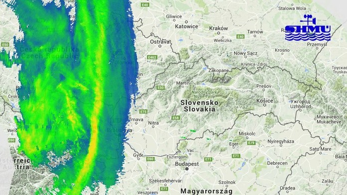 Oblačnosť, ktorá sa valí na Slovensko