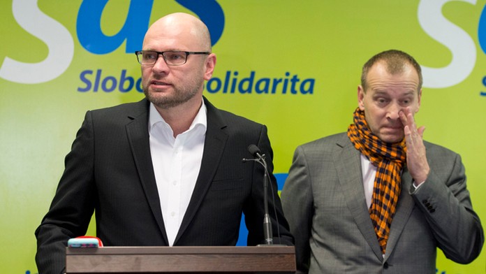 Predseda SaS Richard Sulík a líder hnutia Sme rodina Boris Kollár.