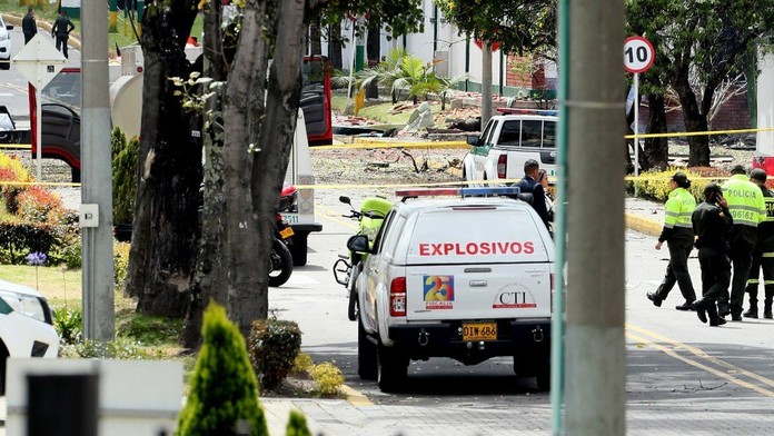 Výbuch bomby na policajnej akadémii v Kolumbii