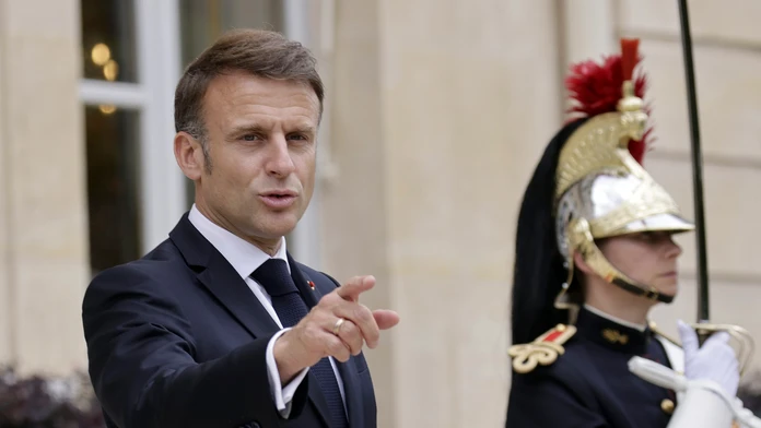 Na snímke francúzsky prezident Emmanuel Macron.
