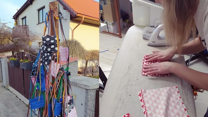 Malé krajčírstvo šije rúška a rozdáva ich zadarmo.