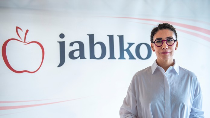 Na snímke predsedníčka strany Jablko Lucia Ďuriš Nicholsonová 