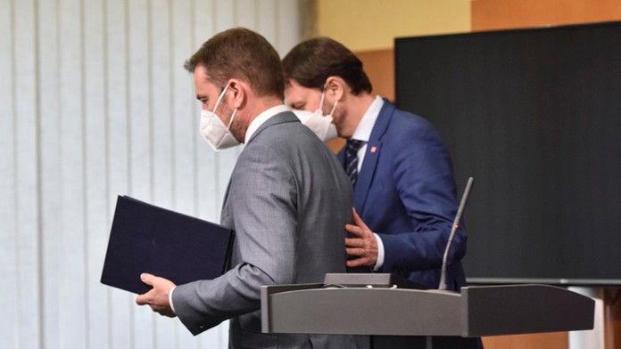 Igor Matovič a Eduard Heger.