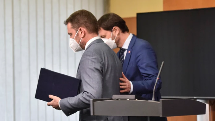Igor Matovič a Eduard Heger.