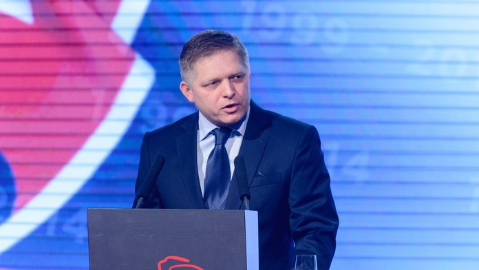 Robert Fico na sneme v Nitre.