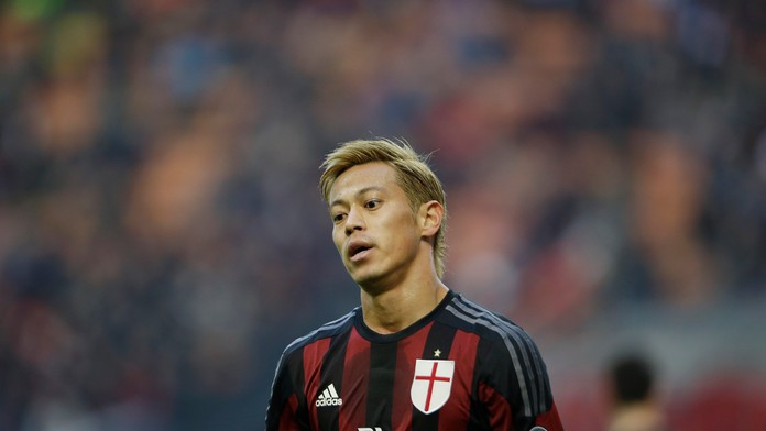 Na snímke japonský útočník Milána Keisuke Honda