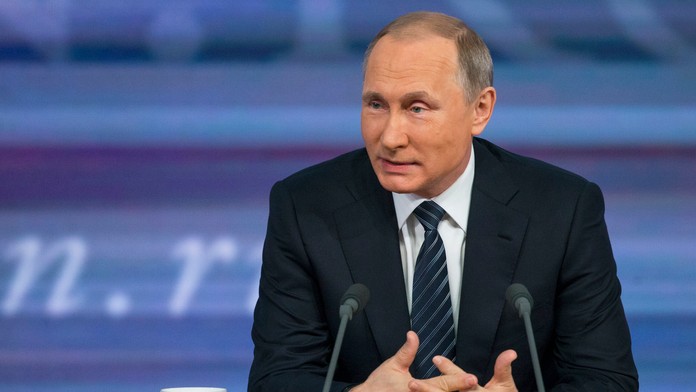 Vladimír Putin na hodnotiacej tlačovej konferencii