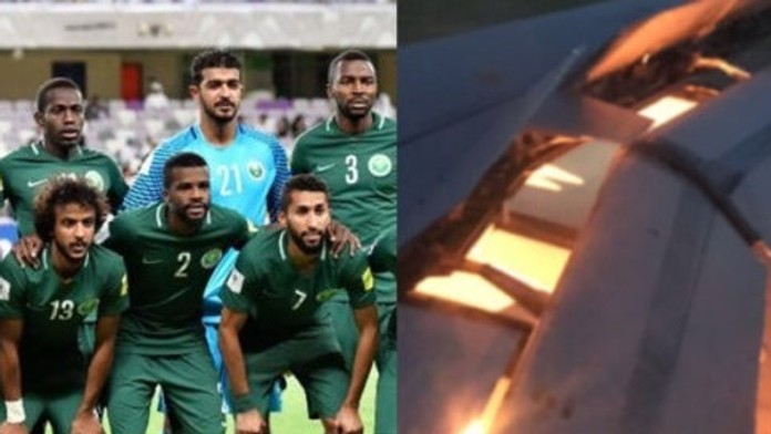 Lietadlo s futbalistami zo Saudskej Arábie horelo