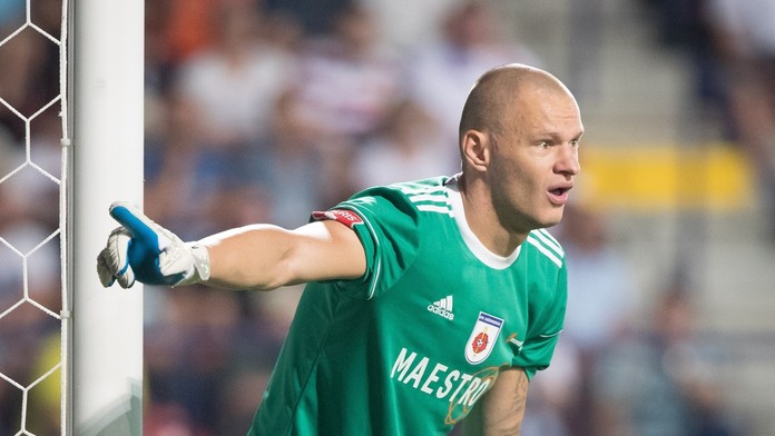 Matúš Macík (Ružomberok) v odvete 3. predkola Európskej ligy vo futbale MFK Ružomberok - FC Everton v Ružomberku.