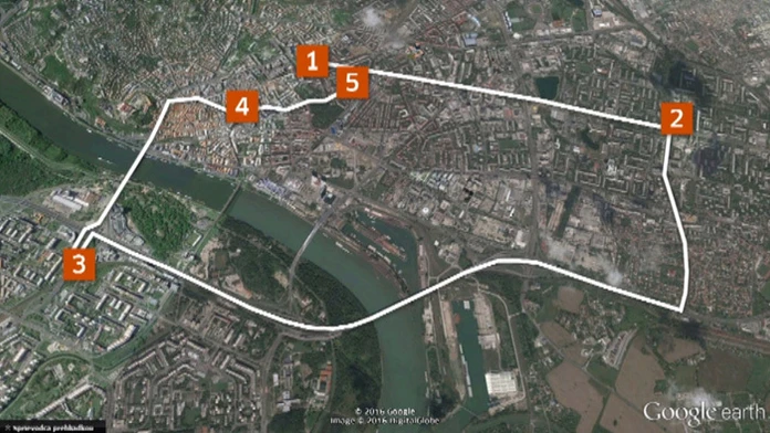Mapa Bratislavy