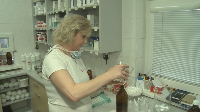 Príprava dezinfekcie.