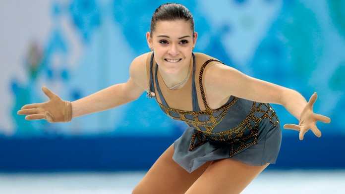 Ruská krasokorčuliarka Adelina Sotnikovová na ZOH v Soči.