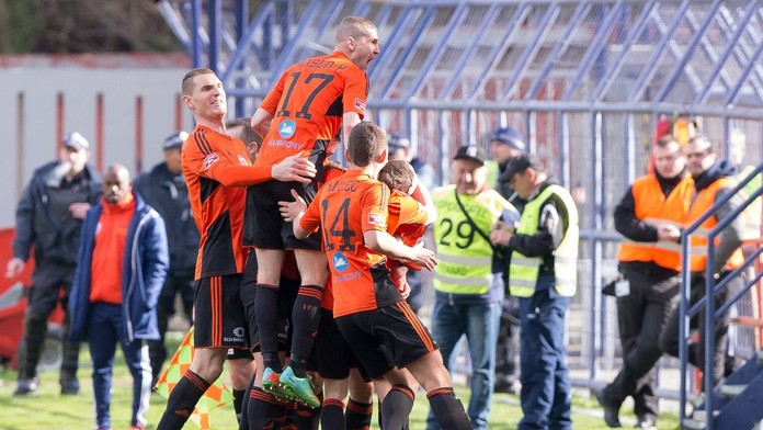 Radosť hráčov Ružomberka.