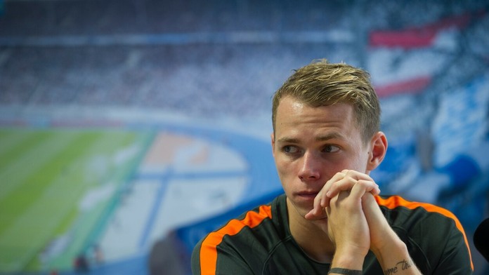 Ondrej Duda na tlačovej konferencii Herthy Berlín.