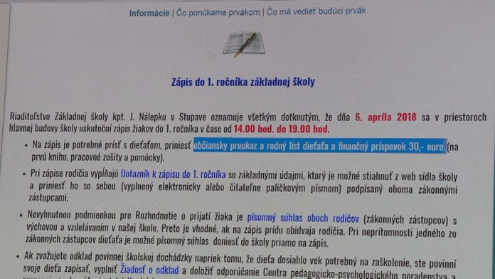 Inštrukcie k zápisu prvákov.