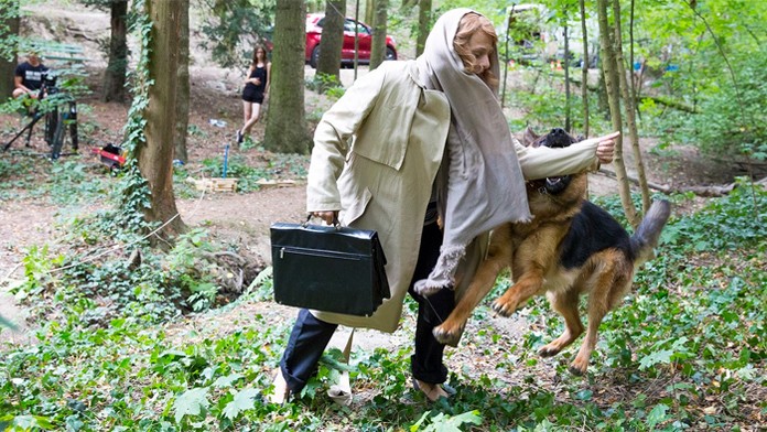 Kaskadérka Klára Coufalová s Rexom