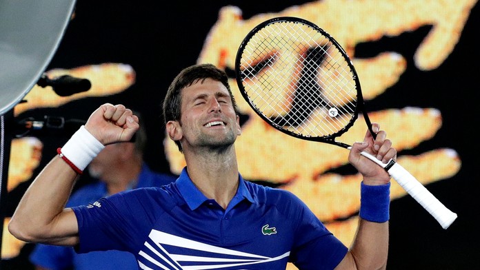 Tenista Novak Djokovič v 1. kole na Australian Open.