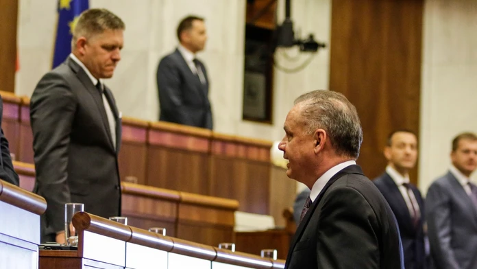Andrej Kiska a Robert Fico