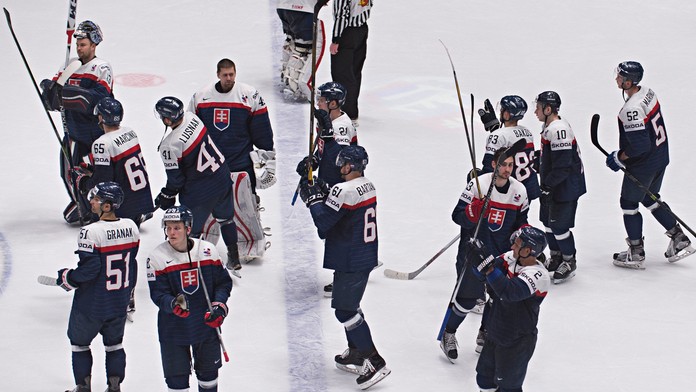 Slovenskí hokejisti ďakujú fanúšikom za podporu na MS v Rusku.