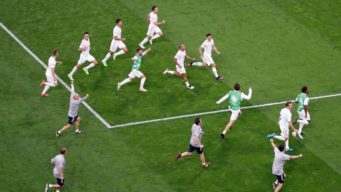Španieli oslavujú postup do semifinále ME 2020