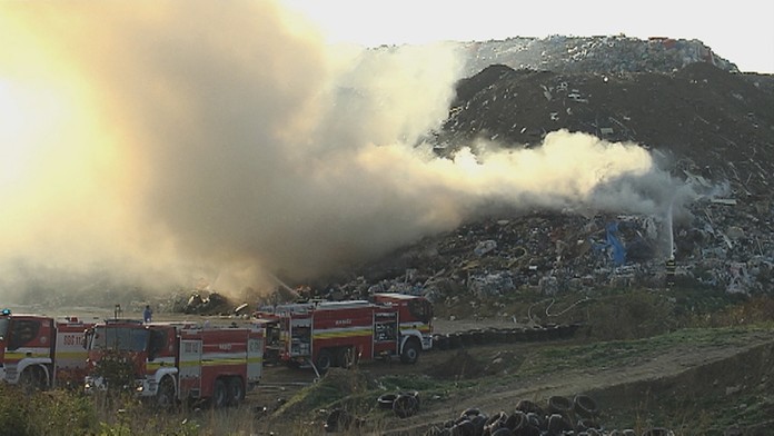 Požiar smetiska.